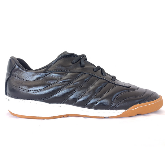 Botines de Futsal Sport Moves Negros con Suela Caramelo – Cuero Argentino Premium para Indoor
